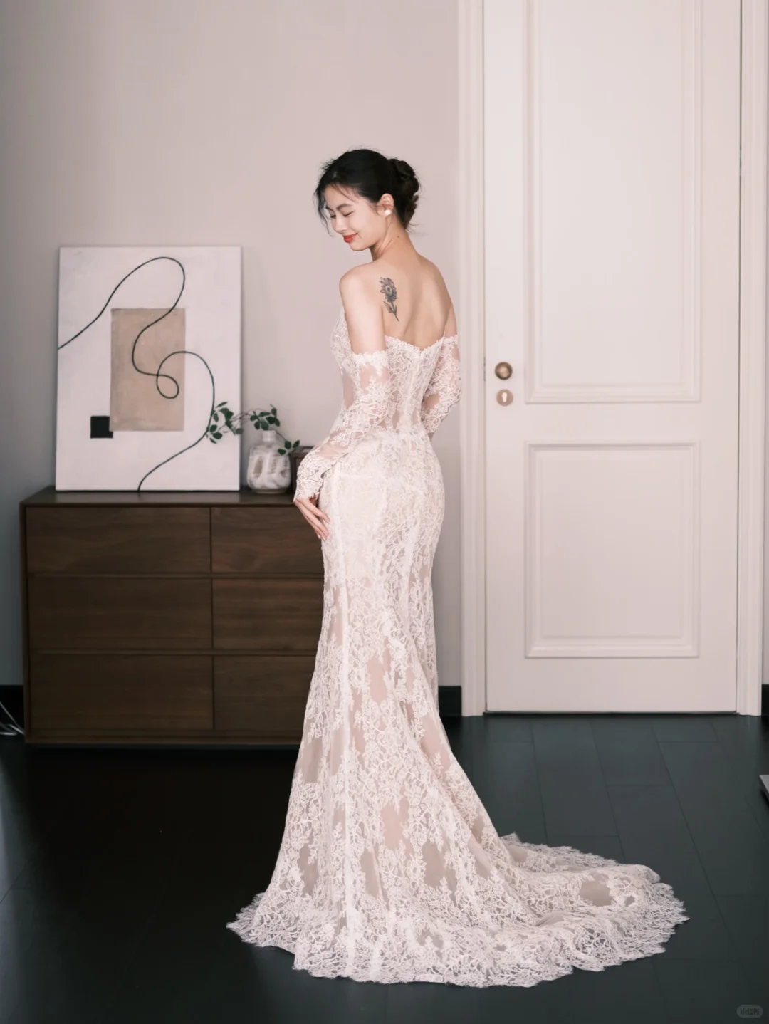 Lace Mermaid Wedding Dress Sweetheart Strapless Bridal Gown  NV7265