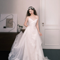 Sweetheart Strapless Sparkly Tulle Mermaid Bridal Gown with Ruffle Overlay  NV7359