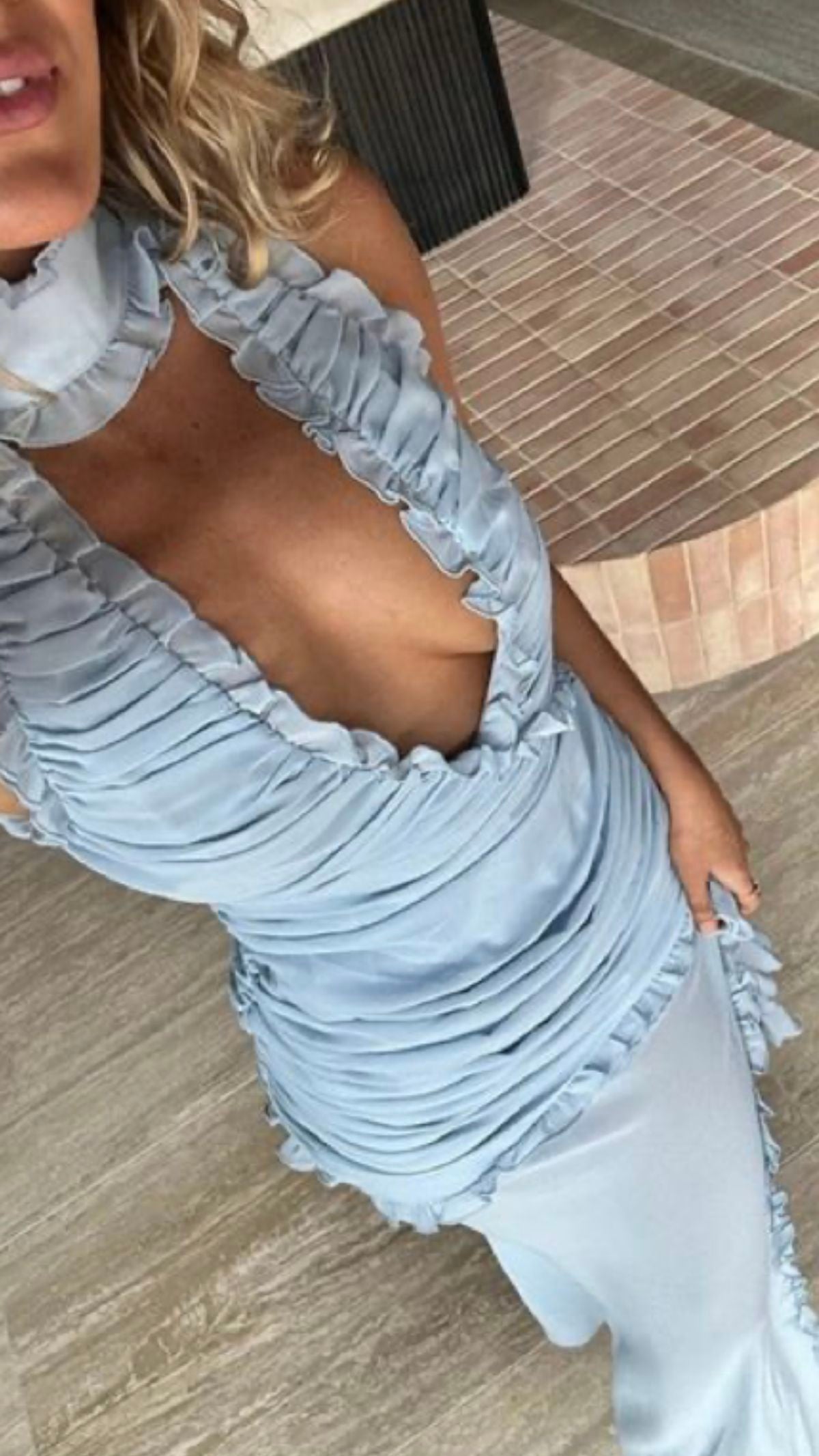 Blue Fashion Chiffon Long Prom Dress Evening Dress Party Dress nv4766