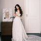 Vintage Lace Ball Gown Wedding Dress Off The Shoulder Sheer Puff Sleeve Bridal Gown  NV7241