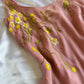 NiceVestidos--Light Pink Exquisite Floral Long Chiffon Prom Dress Fairy Dress Nv5581
