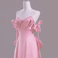 Pink Elegant Fashion Long Satin Prom Dress Evening Dress Party Dress nv3757