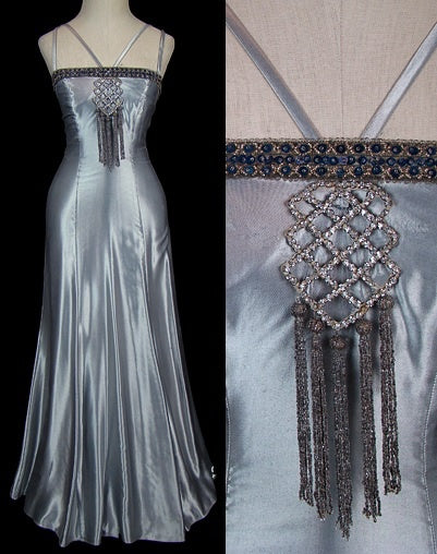 Silver Fashion Elegant Exquisite Gem Beading Long Satin Floor Length Ball Gown Evening Dress Birthday Party Dress Prom Dress nv3949