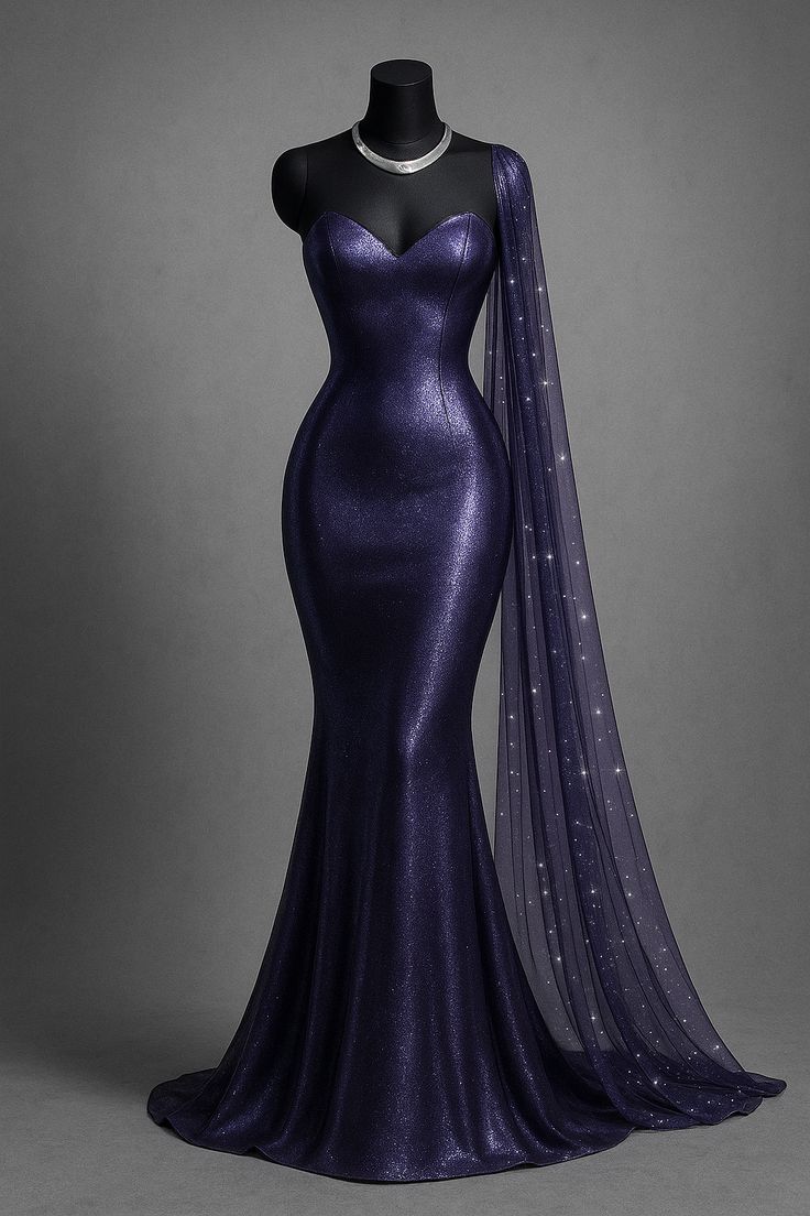 Robe de soirée sirène en satin brillant violet à décolleté en cœur, longueur au sol, moulante, longue, robe de bal, nv5123
