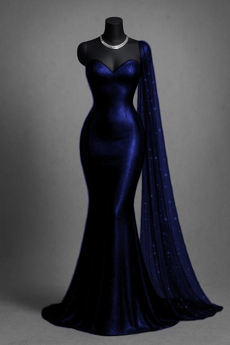 Robe de soirée sirène en satin brillant violet à décolleté en cœur, longueur au sol, moulante, longue, robe de bal, nv5123