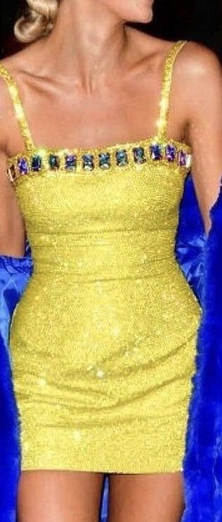 Yellow shiny sequins short homecoming dress birthday cocktail party dress nv4658