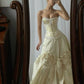 Robe de soirée longue en forme de A, élégante, taille haute, motif floral tridimensionnel, robe de mariée, robe d'invité, automne, nv2654