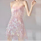 Pink Gorgeous Exquisite Beaded Short Dress nv5439