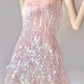 Pink Gorgeous Exquisite Beaded Short Dress nv5439