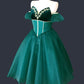 Green/Blue Vintage Homecoming Dress Short Tulle Ball Gown Evening Gown Prom Dress nv4459