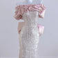 Silver pink fashion exquisite beaded sequins long prom dress evening dress party dress nv4725