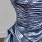 Silver-gray fashionable long satin Prom Dress evening dress nv4963