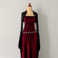NiceVestidos--Burgundy Retro Long Satin Prom Dress Homecoming Dress Fairy Dress Nv5589