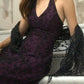 NiceVestidos--Dark Purple Vintage Exquisite Floral Long Chiffon Prom Dress Homecoming Dress Fairy Dress Nv5588