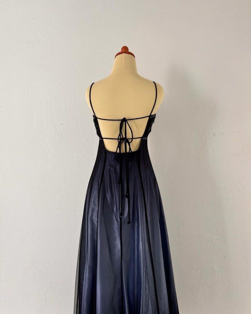 NiceVestidos – Langes, dunkles, exquisites Chiffon-Ballkleid mit Blumenmuster, Heimkehrkleid, Feenkleid, NV5585