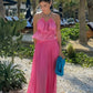 Blue/Pink Fashion Two Piece Suit Elegant Wedding Guest Party Dress Holiday Dress nv5334