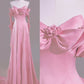 Pink Elegant Fashion Long Satin Prom Dress Evening Dress Party Dress nv3757