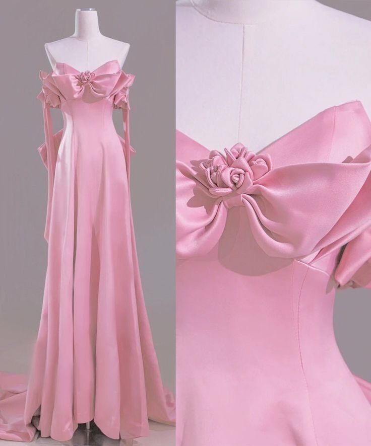 Pink Elegant Fashion Long Satin Prom Dress Evening Dress Party Dress nv3757