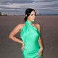 Green Simple Fashionable Elegant Long Satin Prom Dress Evening Dress Prom Dress Wedding Guest Party Dress nv3938