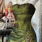 Olive Green Shiny Vintage Fashion Elegant Exquisite Beaded Lace Off-the-shoulder Satin Long Tulle Mermaid prom dresss Sequin Evening Dress Party Dress nv3820
