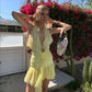 Yellow fashion chiffon short homecoming dress party dress gown birthday dress nv4678