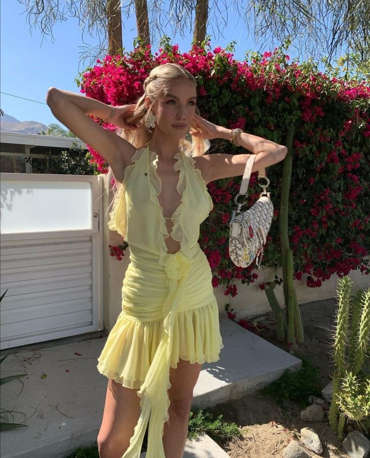 Yellow fashion chiffon short homecoming dress party dress gown birthday dress nv4678