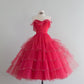 NiceVestidos - Rosa langes formelles Ballkleid aus Tüll, NV5477
