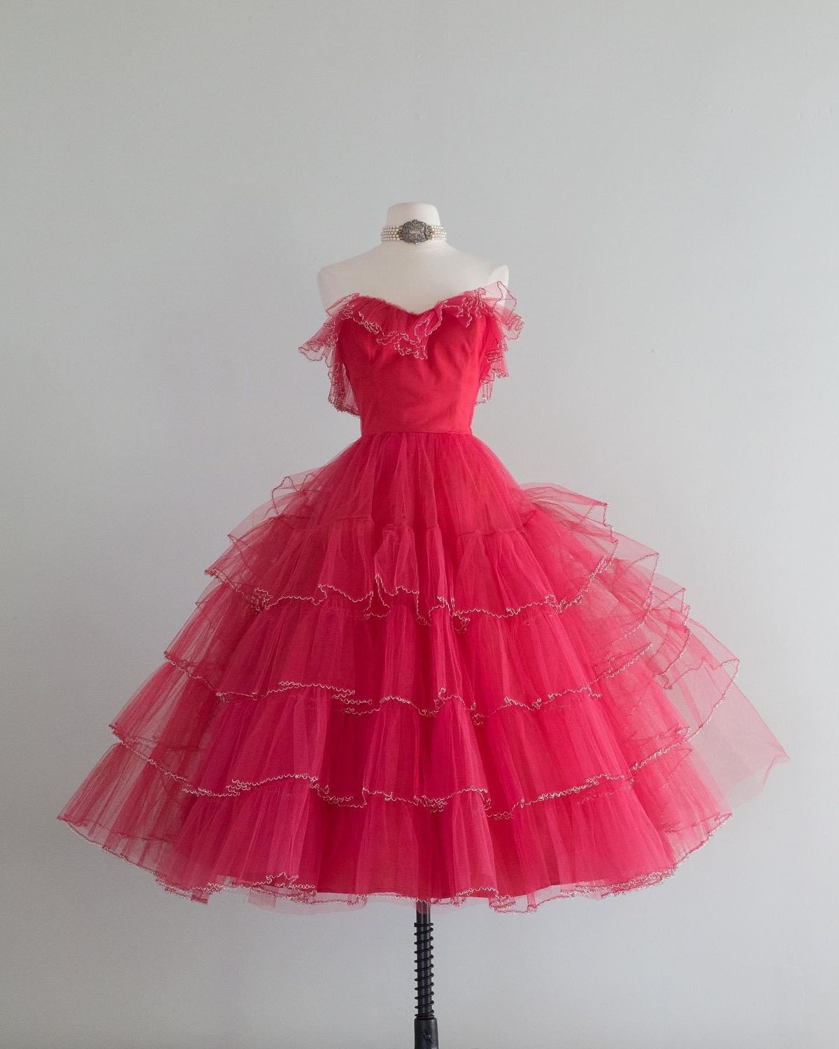 NiceVestidos - Rosa langes formelles Ballkleid aus Tüll, NV5477