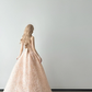 Strapless Nude Pink Ball Gown Prom Dress, Rose Beaded Embroidery Evening Gown  NV7112