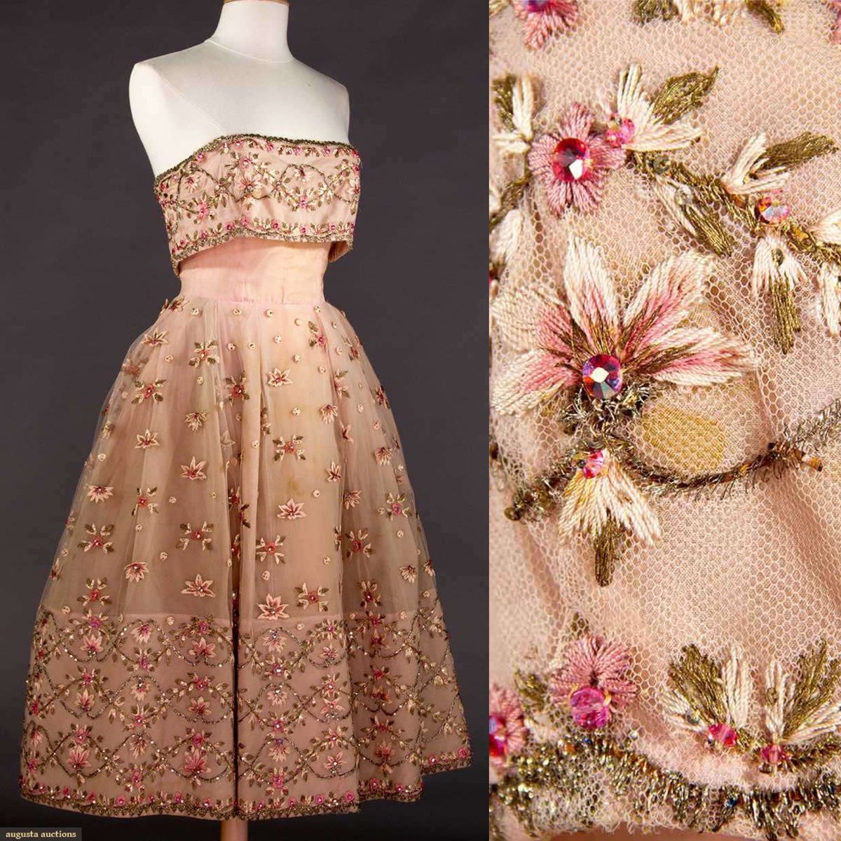 NiceVestidos-Pink Delicate Floral Short Tulle Formal Homecoming Dress nv5474