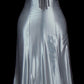 Silver Fashion Elegant Exquisite Gem Beading Long Satin Floor Length Ball Gown Evening Dress Birthday Party Dress Prom Dress nv3949