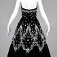 NiceVestidos-Black Floral Satin Short Formal Homecoming Dress Hoco Gown nv5502