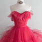 NiceVestidos - Rosa langes formelles Ballkleid aus Tüll, NV5477