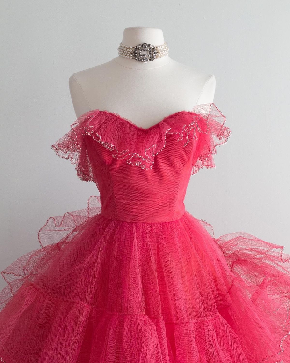 NiceVestidos - Rosa langes formelles Ballkleid aus Tüll, NV5477