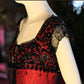 NiceVestidos – Burgunderrotes, exquisites, perlenbesetztes, langes, elegantes Retro-Abendkleid NV5886
