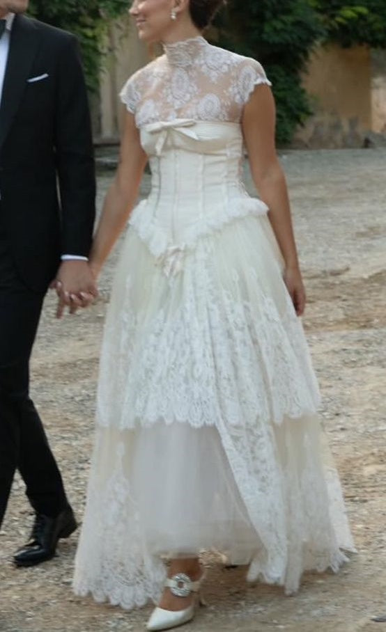 NiceVestidos--Pure white exquisite lace long wedding dress NV5836