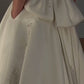 NiceVestidos--White Long Satin Wedding Dress With Delicate Beads NV5885