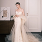 Sweetheart Lace Mermaid Wedding Dress Strapless Bridal Gown  NV7273