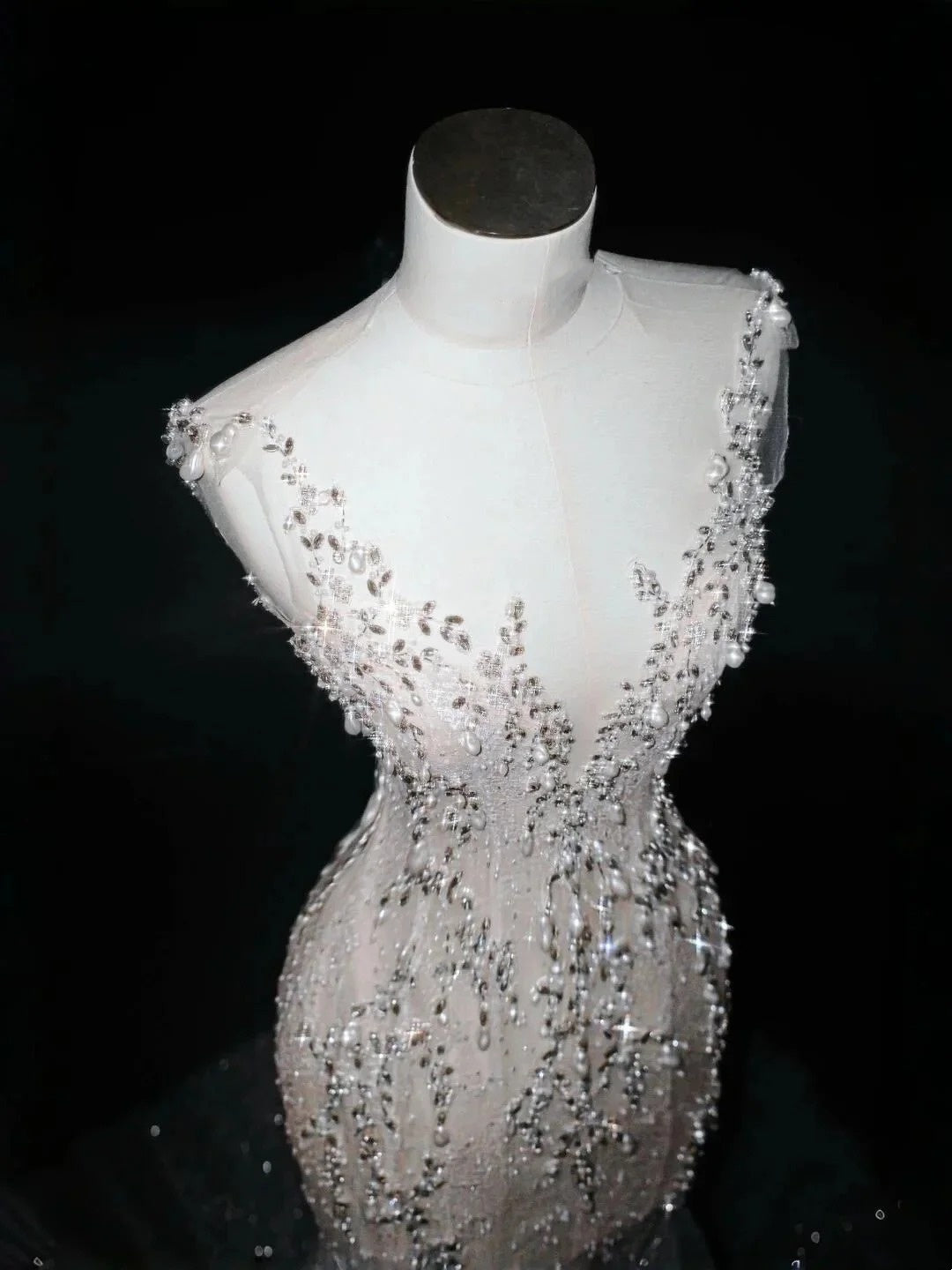 Venus Gorgeous Full Body Nail Bead Baroque Style Elegant Retro Elegant Princess Wedding Dress, Banquet Dress, Birthday Dress NV6738