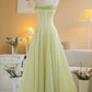 NiceVestidos – Grünes, langes, elegantes Chiffon-Abendkleid im Retro-Stil, NV5889