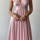 Pink Elegant Fashion Sweet Delicate Lace Long Satin Veil Ball Gown Evening Gown Party Gown Prom Gown Bridesmaid Dress nv3897