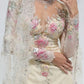 Pink gorgeous exquisite floral long tulle prom wedding dress nv5408