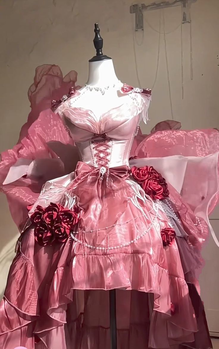 Rosa Blumen Kurzes Satin Homecoming Kleid Ballkleid Geburtstagskleid nv4823