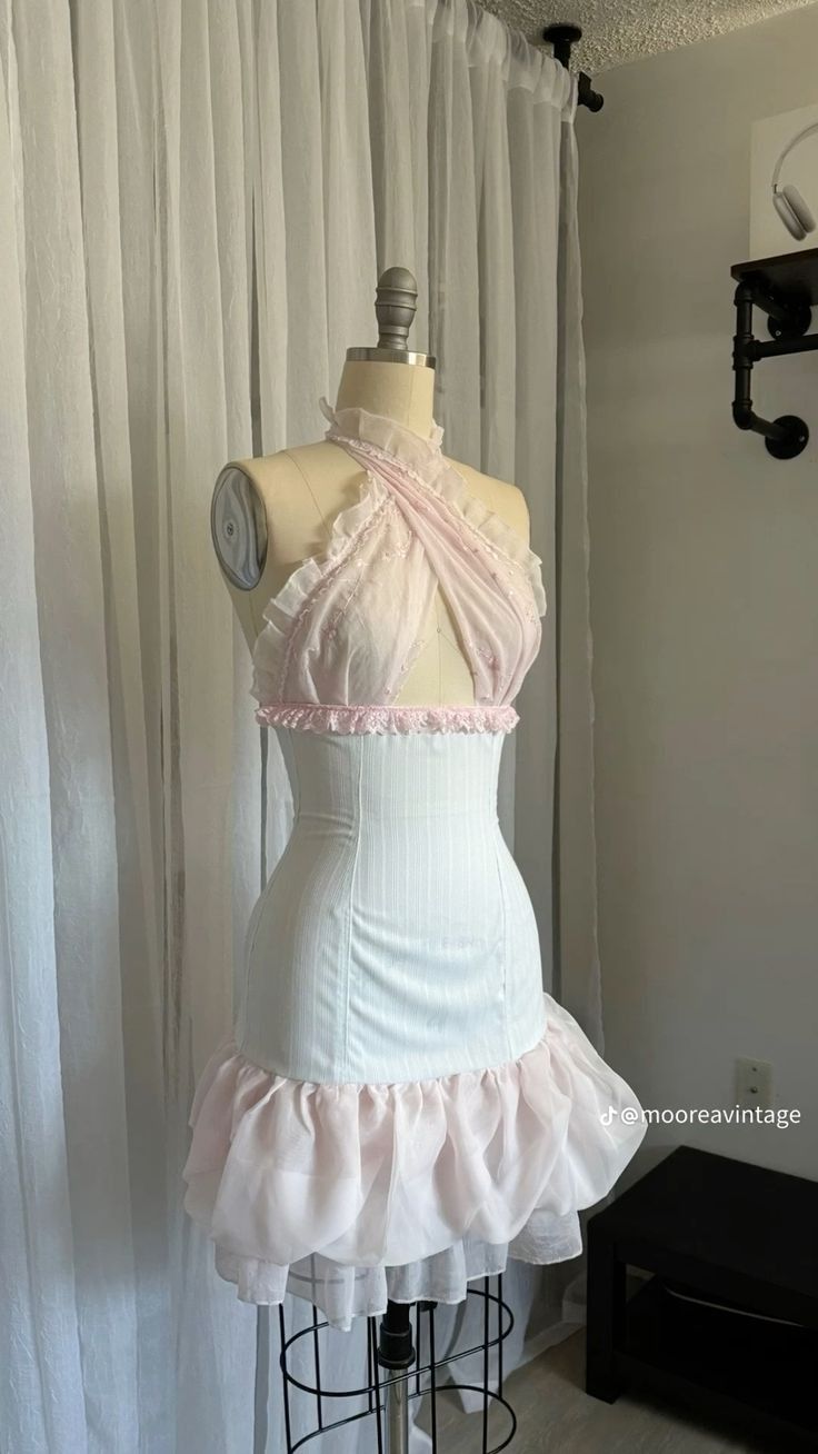 Rosa Süßes Kurzes Chiffon Homecoming Kleid Partykleid nv4876