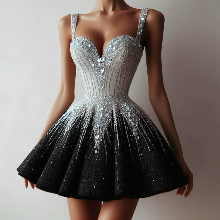 Black and white sweetheart neckline gorgeous beaded exquisite short tulle homecoming dress birthday party dress prom dress nv5069
