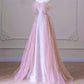 Light Pink Shiny Elegant Delicate Beaded Sweetheart Neck Long Tulle Sequin Ball Gown Evening Dress Party Dress nv3783