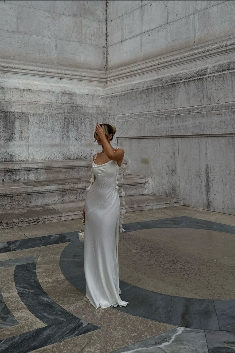 White Fashion Elegant Lace Long Satin Prom Dress Evening Dress Wedding Guest Party Dress nv4808