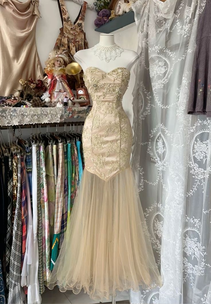 Robe de soirée élégante et raffinée, coupe sirène, en satin et tulle, à fleurs, style champagne, avec perles, coupe slim, robe de bal, robe de bal, robe de bal, nv3927
