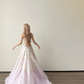 Pink Ombre Strapless Tiered Sequin Tulle Ball Gown Prom Dress  NV7138