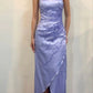 Lila Schlitz A-Linie Spaghettiträger Langes Ballkleid Abendkleid nv2802